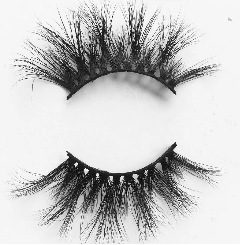 

UPS Free Shipping 1000Pairs Premium Quality Natural 25mm Long Mink Eyelashes Long Lasting Hand Made 3D Mink Lashes China Vendor