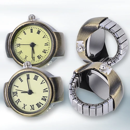 المرأة خمر الشرير نمط الإبداعية جولة سبائك الكوارتز البنصر ووتش