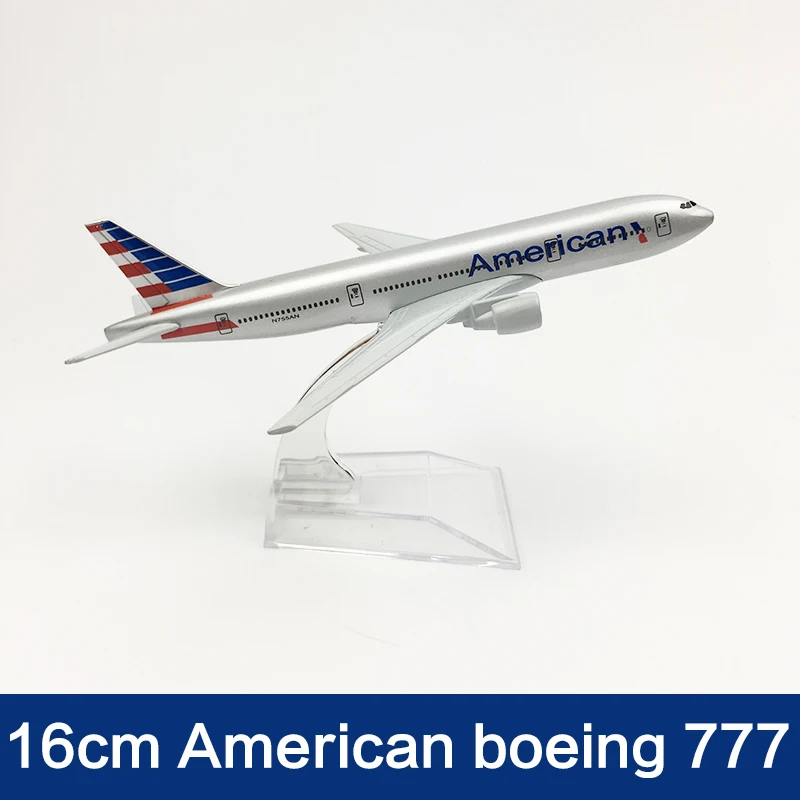 16cm America Boeing 777 Airlines Plane Model Alloy B777 Aviation Aircraft United States Airplane Collectible 1:400 | Игрушки и хобби