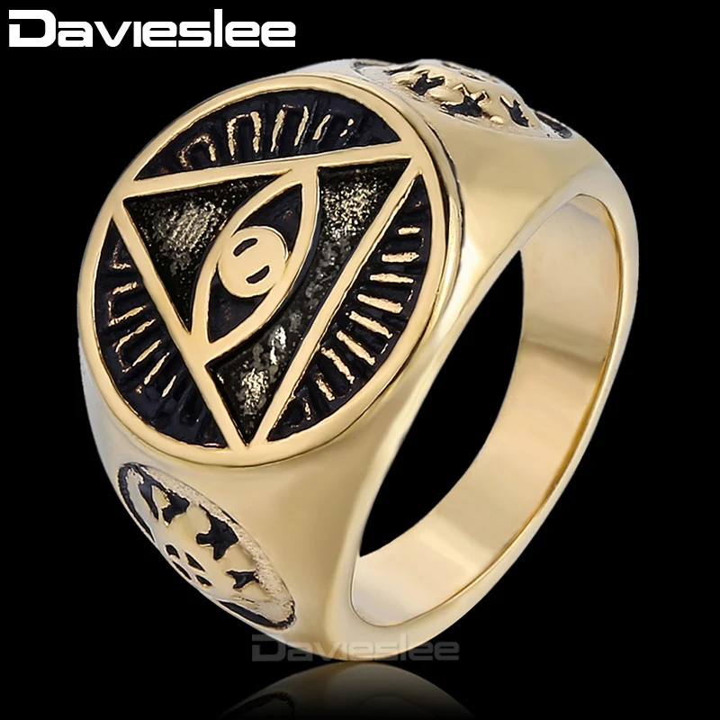 Jude Jewelers Evil Eye Signet Ring – Stainless Steel Biker Style All-Seeing Eye Ring, Solid & Water Safe - View #10