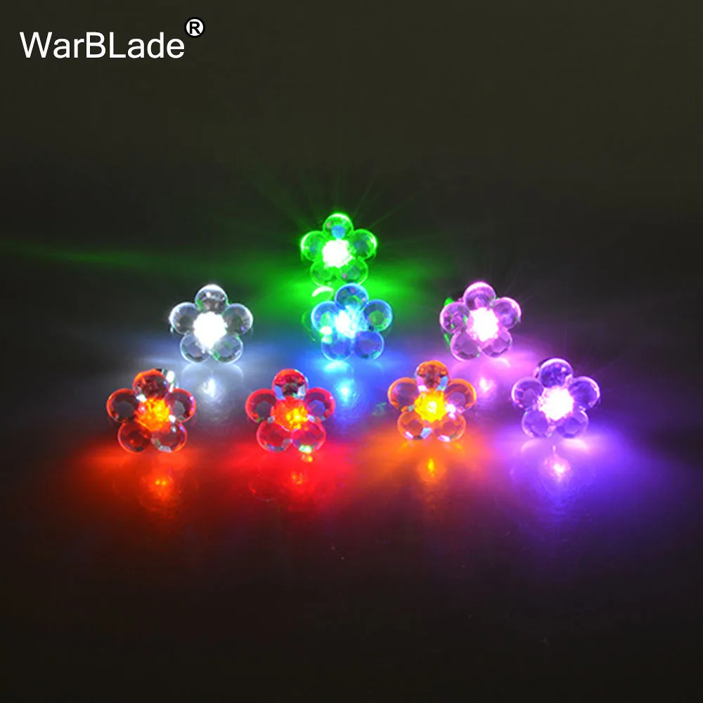 WarBLade Горячая Очаровательная светодиодная серьга светильник цветок сливы Светящийся кристалл из нержавеющей стали серьги-гвоздики ювелирные изделия для женщин подарок