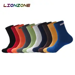 LIONZONE Твердые кашемировые носки из мериносовой шерсти с тканью Знак дизайн 10 цветов зимние; теплые; Термо носки