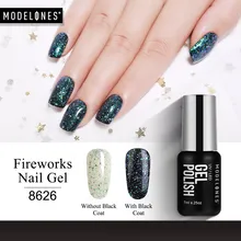 MODELONES カメレオンホログラフィックジェルポリッシュ星空スパークルグリッターソークオフ Uv ジェルニスの持続ネイルラッカー必要ランプ(China)
