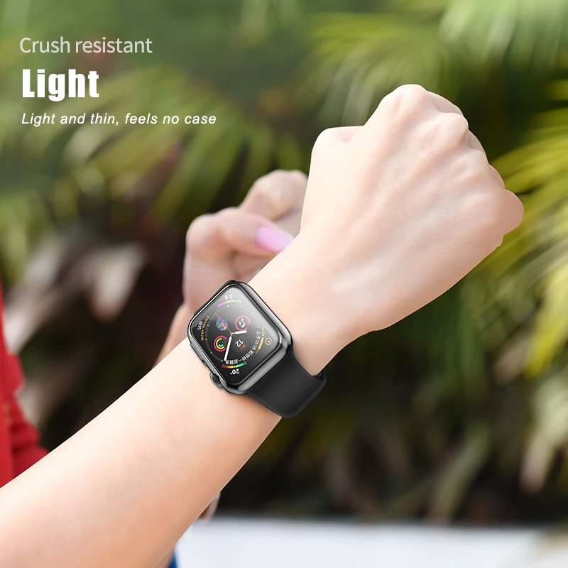 Стильный Мягкий защитный чехол HOCO для iwatch serise 4 Apple Watch цветной 40 мм 44 идеальный