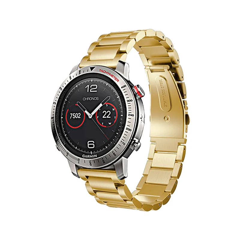 Duby Новый Дизайн 3 предмета Нержавеющая сталь ремешок 18mm20mm22mm для Garmin Chronos|steel