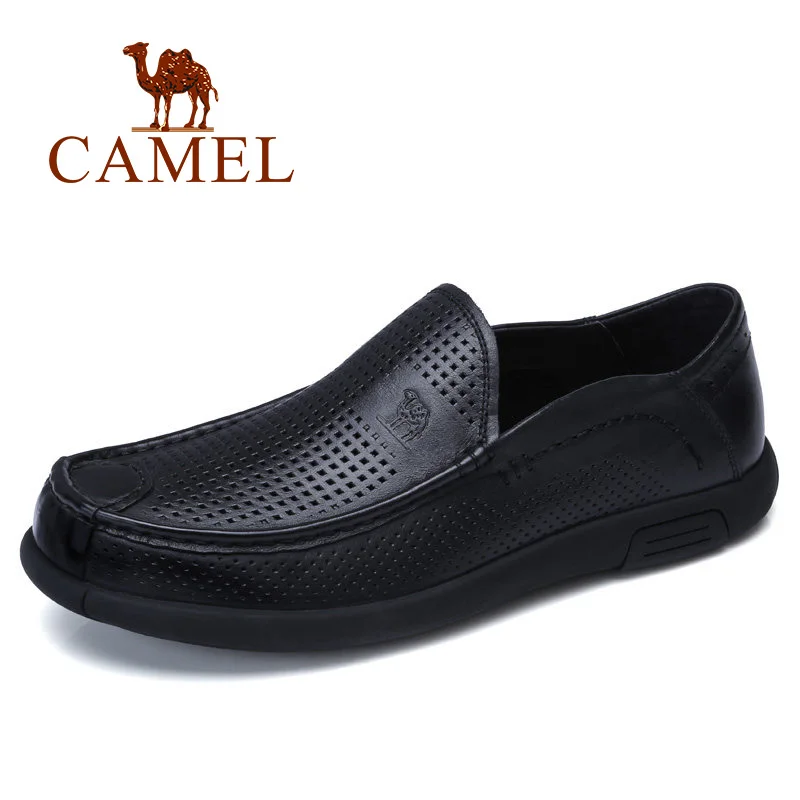 Prix CHAMEAU Respirant Trous Hommes Chaussures Mocassins Souple Pliable Véritable Vache En Cuir Mâle D affaires Mocassins Appartements Conduite Chaussures Homme