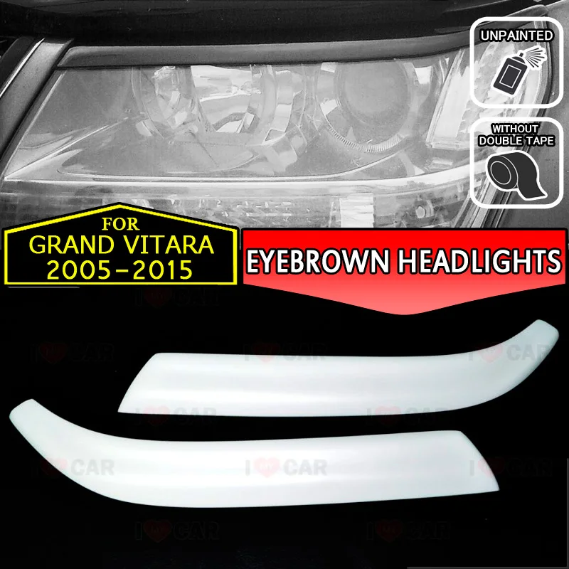 

For Suzuki Grand Vitara 2005- Escudo eyebrows headlights eyelids styling trim stickers cover brows eyelids trims tuning