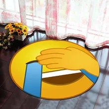 Diameter 600mm round shape cartoon 3D printing Polyester material soft mat anti-slip