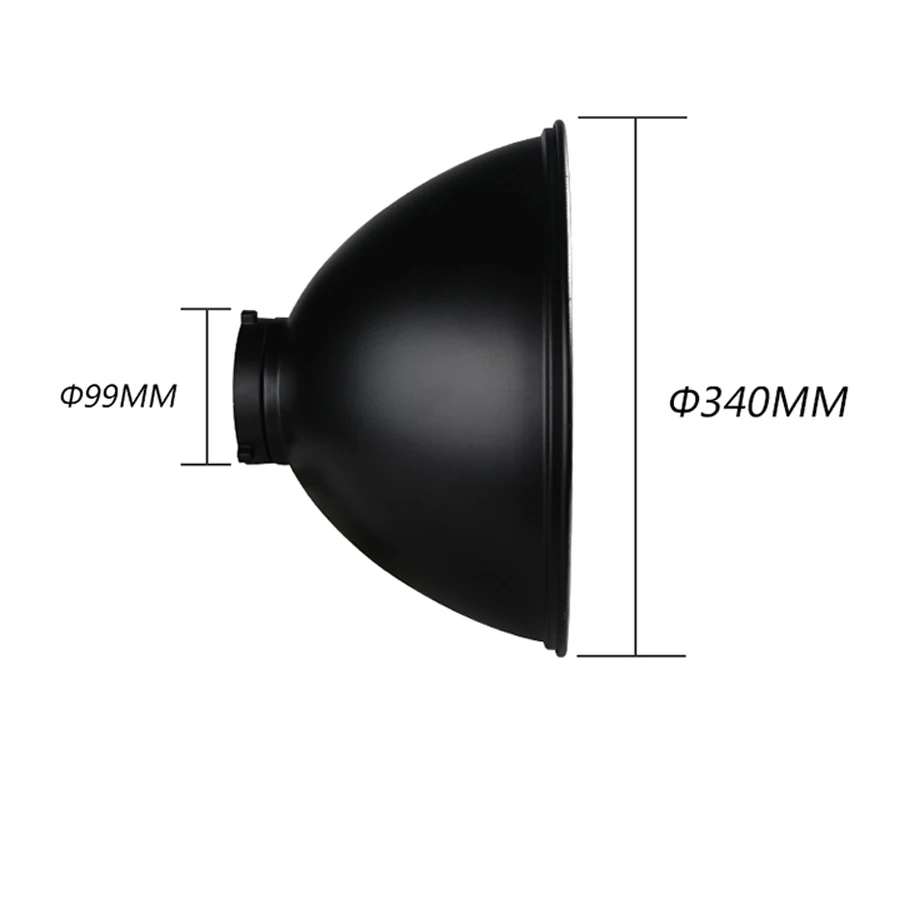 Degree Wide Angle Bowens Mount Reflector Dish Used for Commercial Images Art Photo Wedding Photography Studio