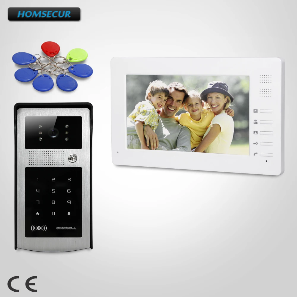 

HOMSECUR 7inch Video Door Intercom System with IR Night Vision for House/flat XC004-S+XM706