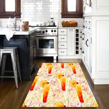 Else оранжевый сок Absrtact розовый желтый зеленый Фрукты 3d принт Нескользящая микрофибра кухня современный декоративный моющийся коврик
