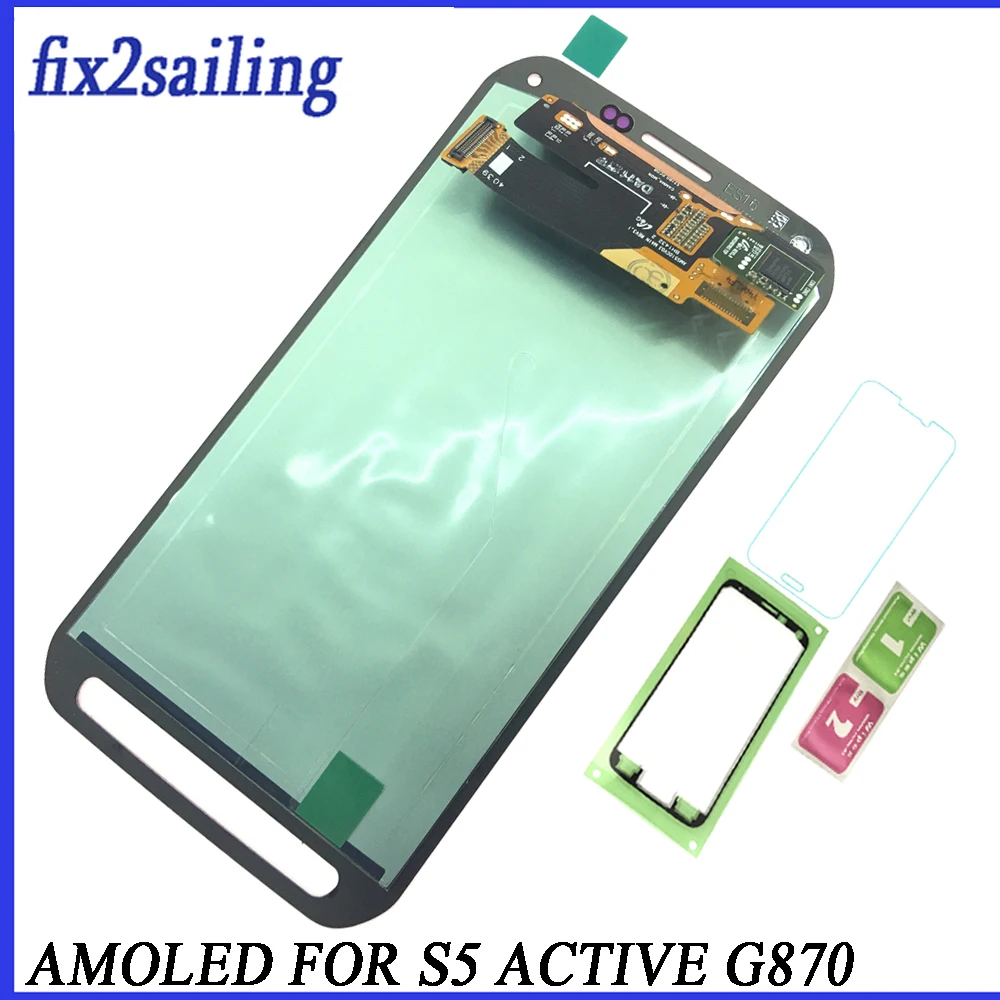 

Super AMOLED Lcd Display For Samsung Galaxy S5 Active G870 LCD Screen Replacement Touch Screen Digitizer Assembly free shipping