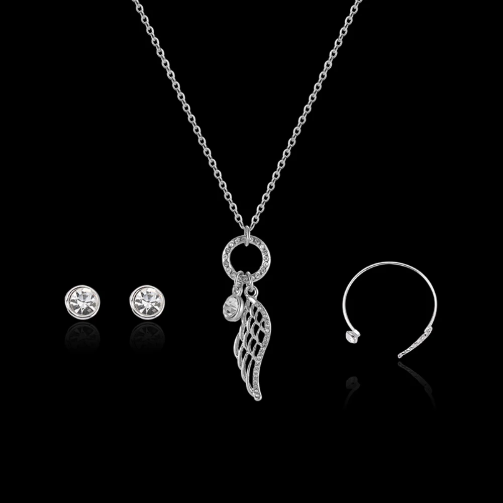 Fashion Women Party Banquet Jewelry Set Necklace Stud Earrings Open Bangle | Украшения и аксессуары