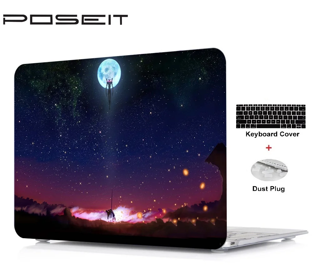 

For Apple Macbook Touch Bar 13 15 Air11 13 Pro 13 15 Retina12 13 Hard Case Cover Laptop Shell+Keyboard Cover+Dust Plugs
