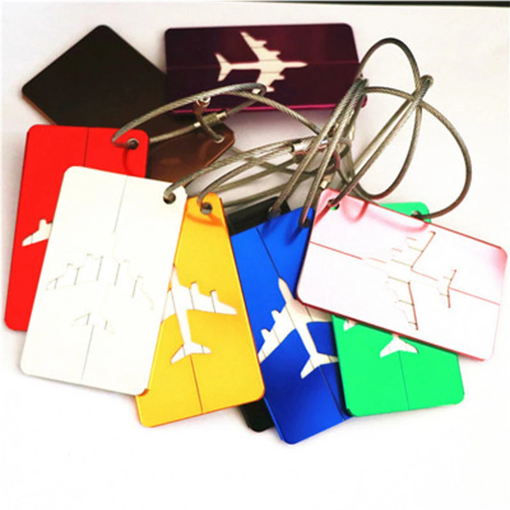 Aluminium Alloy Luggage Tags Baggage Name Suitcase Address Label Holder Travel Accessories | Дом и сад