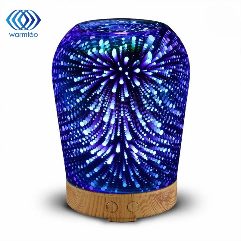

100ml 3D Light Essential Oil Aroma Diffuser Ultra-quiet Portable Ultrasonic Humidifier Aromatherapy 12W 100 to 240V