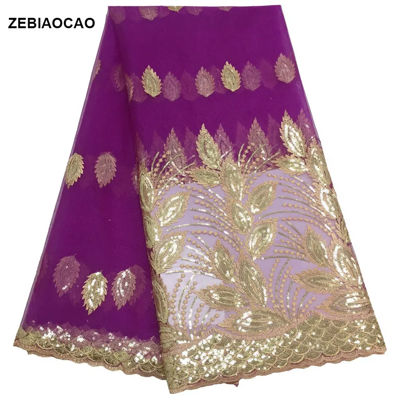 

African tulle lace fabric 2019. African French lace fabric high quality with sequins. Nigerian embroidery tulle French lace