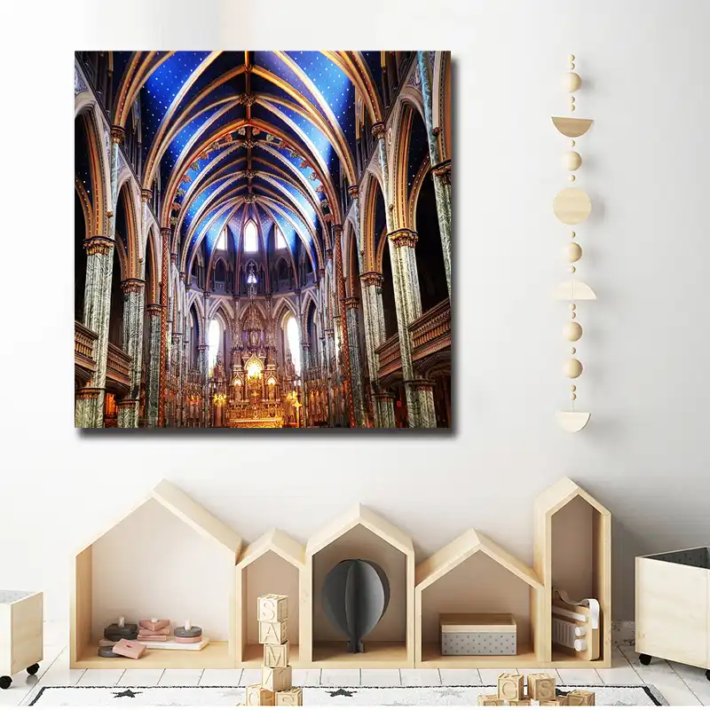 Paris Notre Dame Cathedral Painting Roman Catholic Posters And