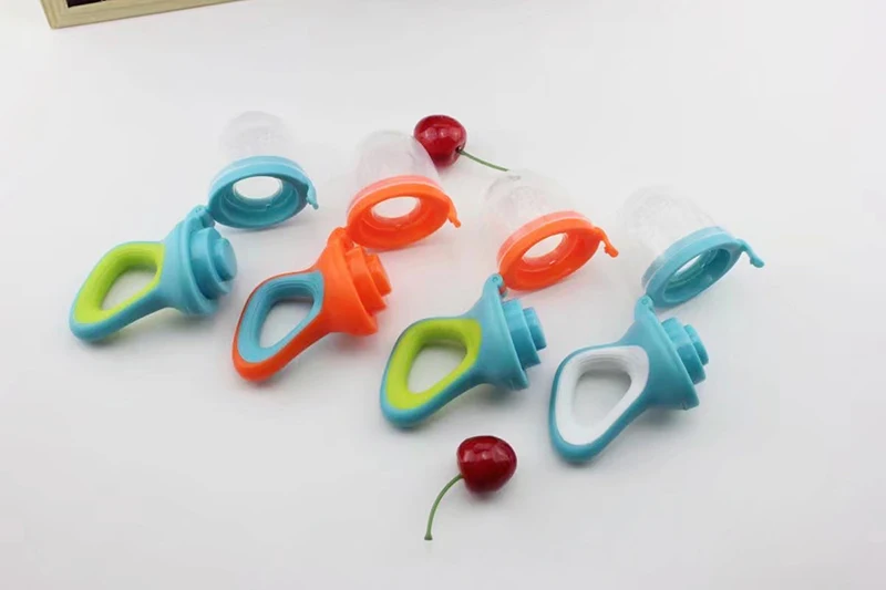 Baby Fruits And Vegetables Teether Infant Bite Bags Pacifier Reassure Chlidren Silicone Buckle Drinkers  (7)