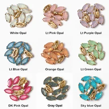 Набор золотых когтей с лошадью из стразов 5*10/6*12/7*15/9*18 опаловых цветов, декоративные камни для одежды «сделай сам», бесплатная доставка(China)