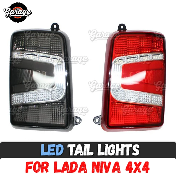 

For Lada Niva 4X4 1995- LED tail lights with running turn signal PMMA / ABS plastic function accessories car styling tuning