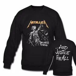 Справедливость для всех толстовки унисекс новые модные Heavy Metal Rock Band Черный толстовки с капюшоном harajuku Пуловеры