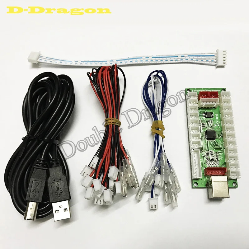 

4 IN 1 Arcade led controller for PS3/PS2/PC/Xbox 360 for windows USB Arcade Joystick USB Encoder board To PC Arcade joystick