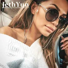 Женские роскошные круглые солнцезащитные очки, оправа с цепочкой, прозрачные оттенки, высокое качество, круглые солнцезащитные очки, черные, lunette de soleil