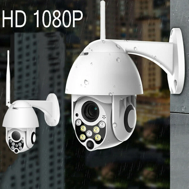 Surveillance Security Camera 4X Zoom 1080P HD Wireless PTZ Dome IP WiFi