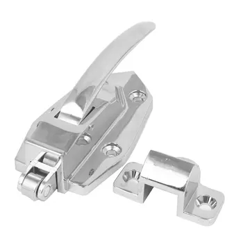 

UXCELL Oven Refrigerator Metal Freezer Door Flush Mounted Walk In Latch Handle fit Hole Dia 5mm/0.2" Silver Tone