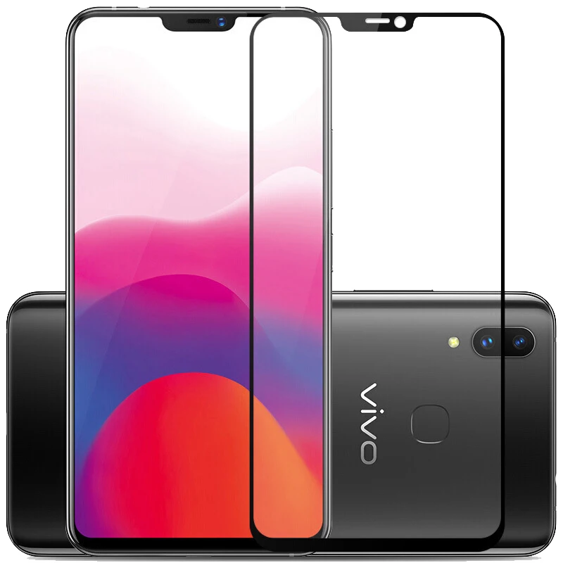 

9H Black Full Cover Tempered Glass For Vivo X21 Z1 Y71 Y85 X21 X20 Plus Screen Protector Toughened Glass Protective Film