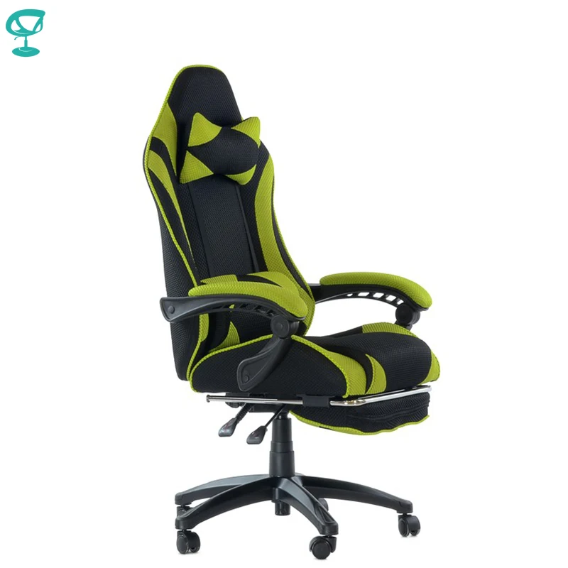  95266 Barneo K-40 Black Light Green Gaming chair computer chair mesh fabric high back plastic armre