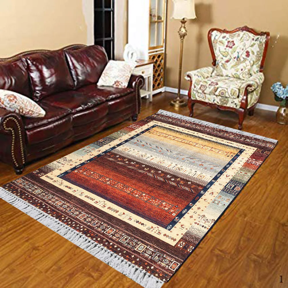 Else Nordec черно-белый ikat скандинавский геометрический 3d принт Противоскользящий килим моющийся декоративный килим Площадь Ковер богемный ковер