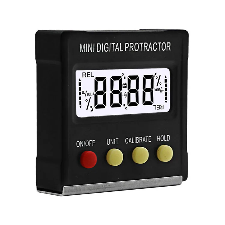 Moniclern Digital Angle Finder Gauge 360 Degree Mini Digital Protractor Inclinometer Magnetic Angle Cube Electronic Level Box with LCD Display for Construction Automobile re-Pair Carpenter Craftsman