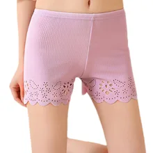 Женские летние безопасности Короткие штаны дышащие шорты для под юбки Брюки выдалбливают сжигания Цветы Эластичные интимных брюки
