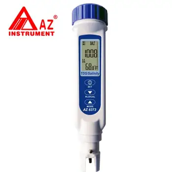 

TDS Temperature Meter One Touch Big LCD Display Data-hold Auto-off Conductivity AZ8373 Quality Pen Style Water Salinity Tester