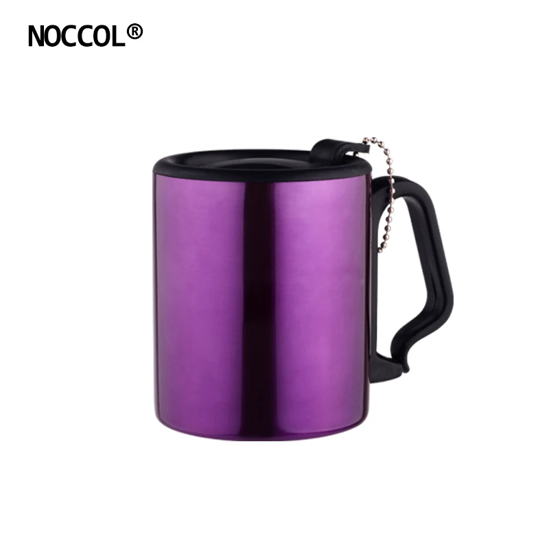 NOCCOL модные цвета кофейная чашка из нержавеющей стали Экологичная домашняя офисная кружка с двойными стенками кружка с ручкой