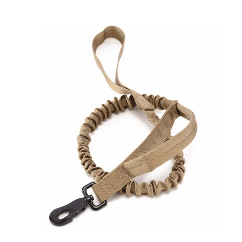 

High Quality Dog Leashes Military Tactical Elastic Nylon Harnesses Bungee Leading Training Traction Rope For Medium Large Dogs