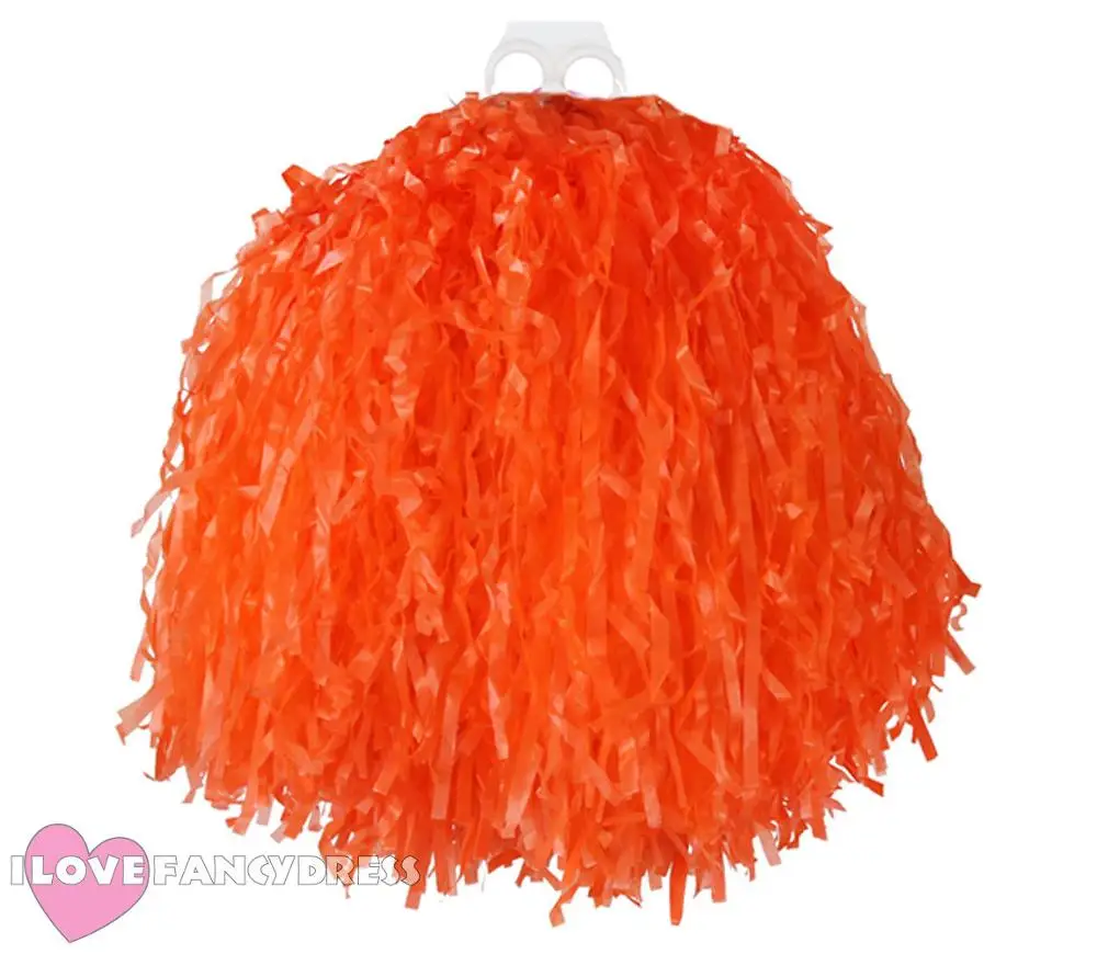 JUMBO POM POMS USA CHEERLEADER FANCY DRESS ACCESSORY DANCE GROUP THEATRE SHOWS