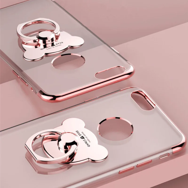 

Cute Bear Stand Case For Samsung A40 50 60 70 10 20 30 Clear Soft Gel Tpu Phone Funda Coque For Samsung S J Series