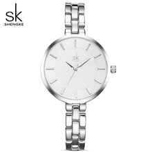 SK Feminino New Rosa de Ouro/Prata Pulseira de Relógio de Quartzo Mulheres Relógios De Pulso Senhoras Relógio Fishion 30 M À Prova D’ Água Relógios Presente
