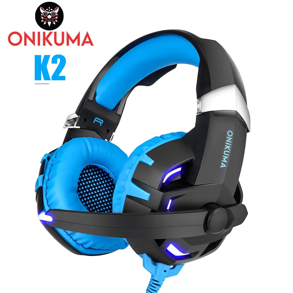 ONIKUMA K2 PC USB стерео игровая гарнитура casque 7,1 канальный звук проводные наушники с микрофоном для компьютера, ноутбука, геймера