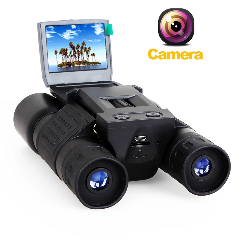 

2" LCD Screen HD 720P USB Digital Camera Binocular Telescope 96m/1000m 12x32 Zoom Binoculars Telescope DVR Photo Video Recording