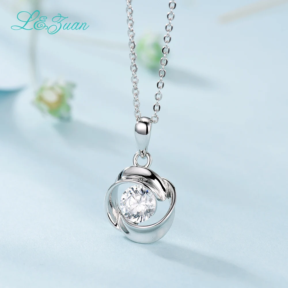L & zuan серебро 925 пробы 1.47ct модные ленты круглые подвесные украшения подарок