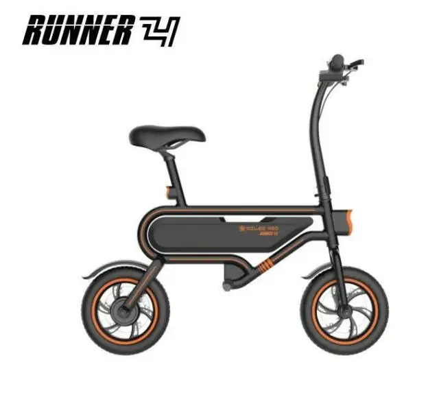 Best Price Bicicleta Electrica Plegable Roller Pro Runner 4, E-Bike, 350 W, Movilidad Urbana, Arranque electronico, Negro y Naranja