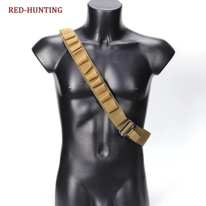

Hunting Tactical 20 Shot gun Shell Holder Outdoor Airsoft 12 Gauge Ammo Holder Men Two Point Gun Sling Holder