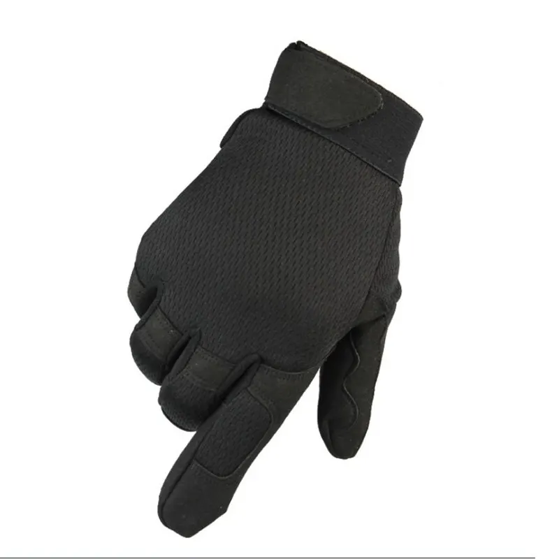 Зимние тактические перчатки, перчатки для мотокросса в джунглях, военные снаряжение для охоты, походов, мото перчатки, полный палец, вратарские перчатки - Цвет: Черный