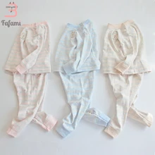 Одежда для новорожденных г. Зимняя одежда для маленьких мальчиков и девочек осенняя одежда для младенцев из органического хлопка комплект для малышей, рубашка+ штаны, зимний детский костюм