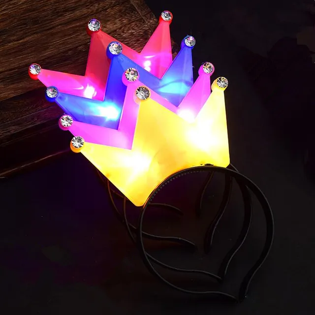 2018 New Colorful Princess Tiara Crown LED Flashing Headband Kids Adults Light Up hair Accessories Rave Glow Party Supplies
