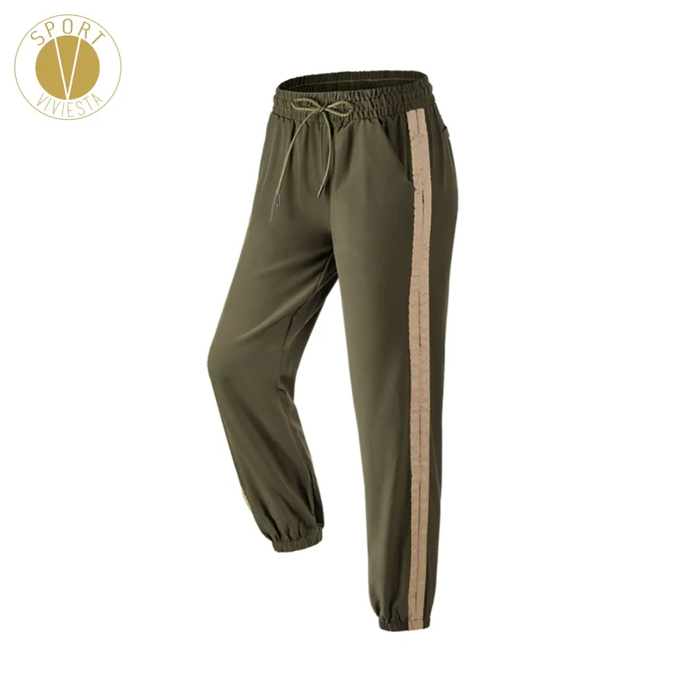 

Drawcord Cutout Sports Jogger Pants Women's Running Training Gym Outdoor Hike Travel Slim Fit Elastic Waist Active Sweatpants